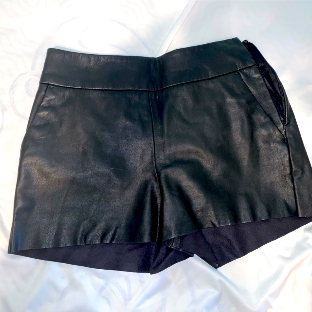 Vegan leather shorts